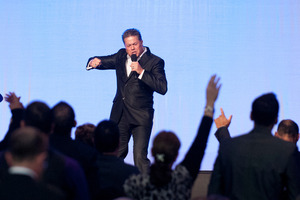 Brian Tamaki at the Rotorua conference. Photo / Tracey Robinson