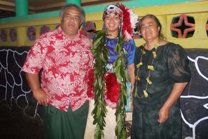 Moana Tapaleao, with her father Puniloa and mother Tauamafili, twice refused when her father asked her to take his enititlement. Photo / Supplied