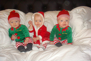 The Weekes triplets were among the 13 children who were tragically killed in a fire. Photo / Supplied