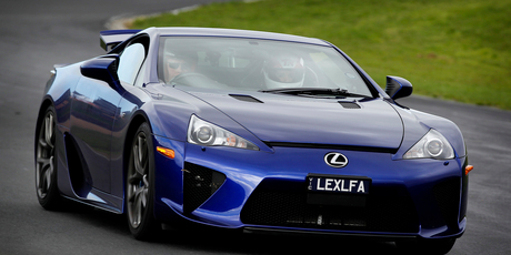 The Lexus LFA supercar was at Hampton Downs driven by Neal Bates. The car is worth nearly $1 million. Photo / Christine Cornege
