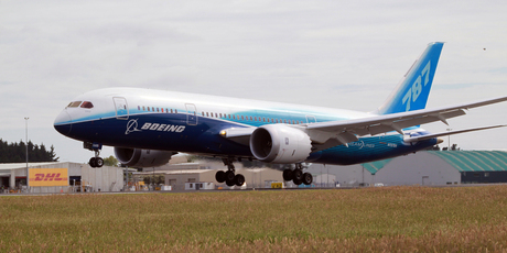 The new Boeing 787. Photo / Doug Sherring