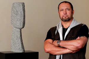 Sculptor Chris Bailey photographed at the FHE Gallery. Photo / NZ Herald