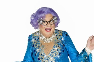 Barry Humphries as Dame Edna. Photo / Supplied