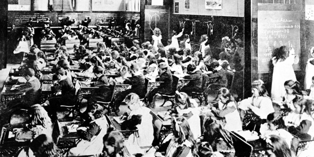 Crowded classrooms where the teacher barely moved from the front of the class were once the norm in New Zealand schools. Photo / Supplied
