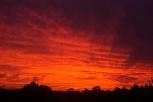 Sunset over the North Shore last Monday. Photo / Zachary Knight