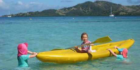 Sun, sand and crystal-clear water make for a great family holiday in Fiji. Photo / Libby Middlebrook