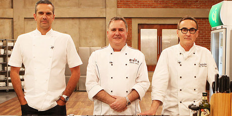 MasterChef judges Josh Emmett, Simon Gault and Ray McVinnie. Photo / Supplied