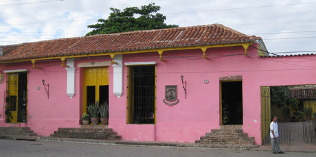 A pink house in the former pirate hangout of Camaguey. Photo / Jill Worrall