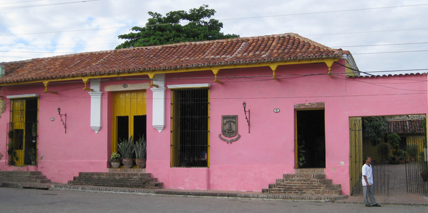 A pink house in the former pirate hangout of Camaguey. Photo / Jill Worrall