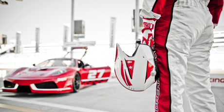 The Dream Racing Circuit at the Las Vegas Motor Speedway allows petrolheads to race a Ferrari F430 GT at speeds of up to 200km/h. Photo / Supplied
