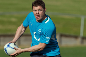 Ireland rugby captain Brian O'Driscoll during the Ireland team's training session held at Onewa Domain, Auckland. Photo / Brett Phibbs.