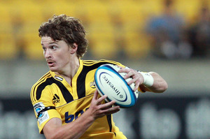 Beauden Barrett of the Hurricanes runs the ball. Photo / Getty Images