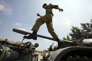 '33 Days' shows Israeli tanks coming under attack from Hizbollah missiles. Photo / AP