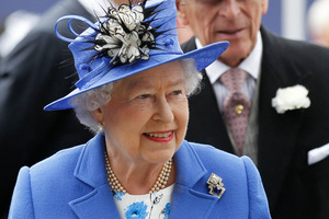 Britain's Queen Elizabeth II and Prince Philip arrive for the Epsom Derby at Epsom race course.
Photo / AP