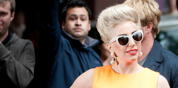 Lady Gaga arriving at an Auckland hotel on Tuesday. Photo / Richard Robinson