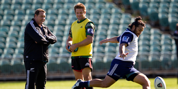 All Blacks coach Steve Hansen with All Blacks captain Richie McCaw. Photo / NZ Herald.