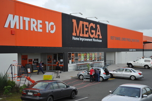 The MEGA Mitre 10 centre is situated in a highly visible area in Pukekohe. Photo / Supplied