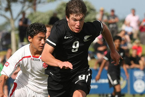Tim Payne will make his starting debut for the All Whites today against the Solomon Islands. Photo / Greg Bowker.