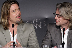 Brad Pitt and Kiwi director Andrew Dominik in Cannes. Photo / AP