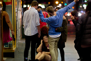 Drunken young people on Queen St have prompted police and city council action. Photo / Dean Purcell