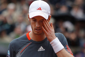 Confirmation arrived at Roland Garros that Andy Murray does not yet belong in the same grand slam company as the world's top three tennis players. Photo / MIchael Spingler.