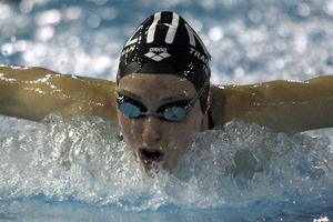 The team to the Junior Pan Pacific Championships is headed by outstanding Canterbury swimmers Sophia Batchelor (AquaGym). Photo / Supplied.