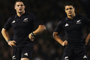 There are seven Crusaders for the All Blacks in the test tomorrow - including Richie McCaw (left) and Dan Carter right. Photo / Getty Images.