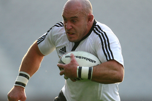 Jason Rutledge of South makes a break during the North v South rugby match at Forsyth Barr Stadium. Photo / Getty Images.