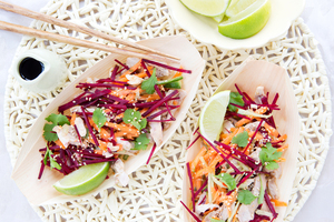Shredded chicken salad. Photo / Babiche Martens