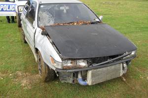 This Mitsubishi Mirage was stolen from West Auckland around the time Lee McMurdo was killed and it was recovered in Northland. Photo / Supplied