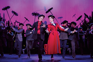Matt Lee as Bert, Verity Hunt Ballard as Mary Poppins. Photo / Supplied