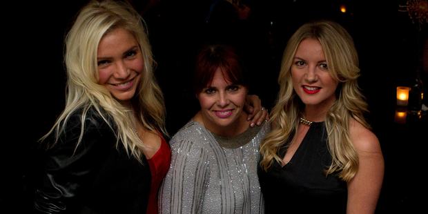 Aja Rock,Jules Armishaw and Casey Green at the Woman's Weekly 80th Birthday bash, held at The Wharf. Photo / Sarah Ivey