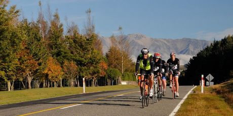 Riders sweat it out on the picturesque Tuakau to Raglan leg of the Cycle Tour of NZ. Photo / Supplied