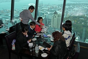 Revolving restaurant Orbit has striking views, but the whole experience lacks the wow factor. Photo / Supplied