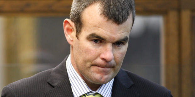 Ewen Macdonald in the dock at the Scott Guy murder trial. Photo / Mark Mitchell
