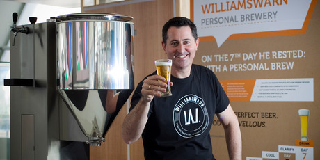 Ian Williams' nano brewery business, WilliamsWarn Personal Brewery, was used by Santiago Aon Ratto to brew his award-winning pilsner. Photo / Natalie Slade