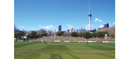 A visualisation for the proposal to turn Victoria Park in Downtown Auckland into a cricket test venue. Photo / supplied.