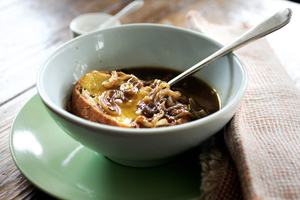 French onion soup. Photo / Doug Sherring