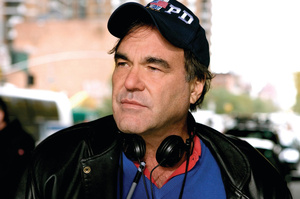 Film maker Oliver Stone on the set of World Trade Centre. Photo / Supplied
