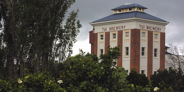 The famous DB Tui Brewery tower. Photo / Hawke's Bay Today