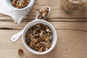 Coco-nutty granola. Photo / Marija Ivkovic Coco-nutty granola. Photo / Marija Ivkovic
