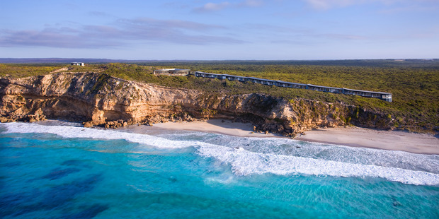 An aerial view of Southern Ocean Lodge on Kangaroo Island, South Australia. Photo / Supplied