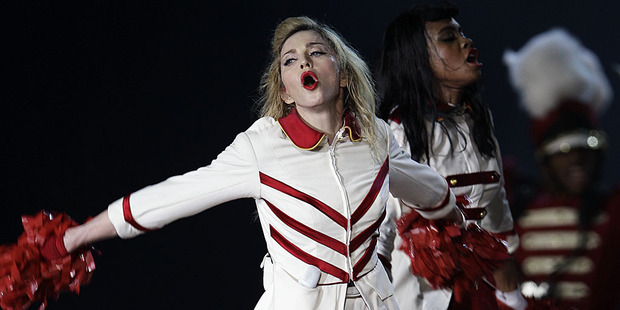 Madonna flashed her Turkey fans during a stop on her MDNA tour. Photo / AP