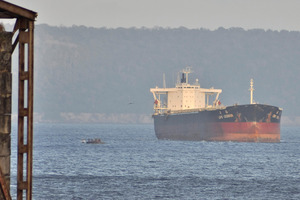 MV Cape Oceania is seen off the coast of Christmas Island as it takes part in a rescue effort after a suspected asylum seeker boat capsized, near Christmas Island. Photo / Getty Images