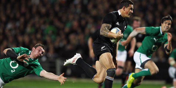 Sonny Bill Williams makes a break. Photo / Getty Images