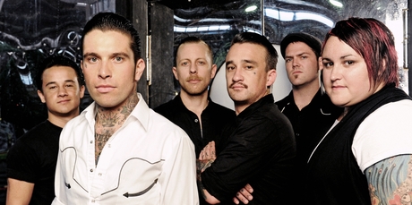 Luke Yeoward (second from left) with his Melbourne-based band King Cannons. Photo / Supplied