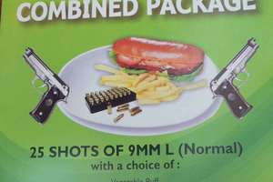 Would you like bullets with that? A Dubai menu special. Photo / Supplied