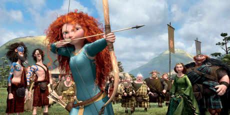 Merida, voiced by Kelly Macdonald, in a scene from 'Brave.' Photo / Supplied