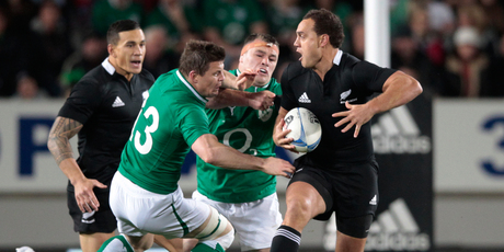 All Blacks fullback Israel Dagg in action against Ireland.
Photo / Brett Phibbs