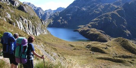 Trampers can share DOC huts on the Routeburn Track or stay in luxury. Photo / Supplied